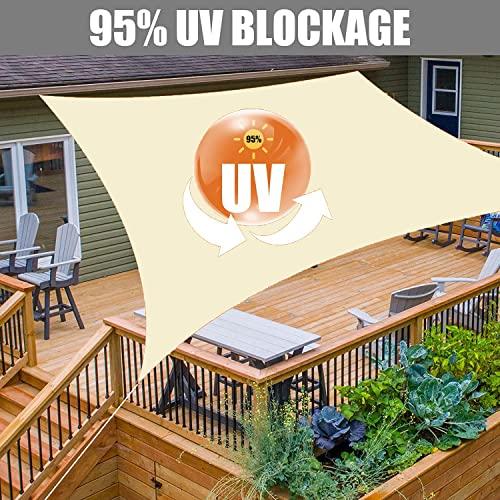 【並行輸入品】ZHhan Sun Shade Sail Waterproof Sunscreen 98% UV Block Garden Be_4