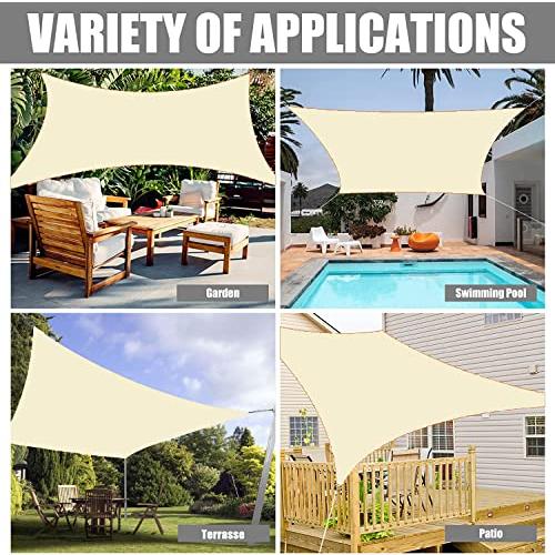 【並行輸入品】ZHhan Sun Shade Sail Waterproof Sunscreen 98% UV Block Garden Be_7