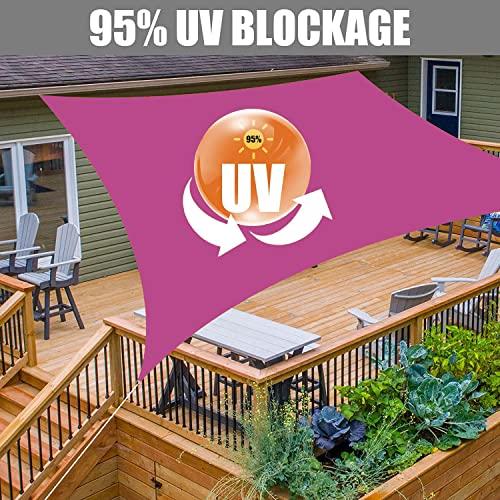 【並行輸入品】ZHhan Sun Shade Sail Waterproof Sunscreen 98% UV Block Garden Be_4