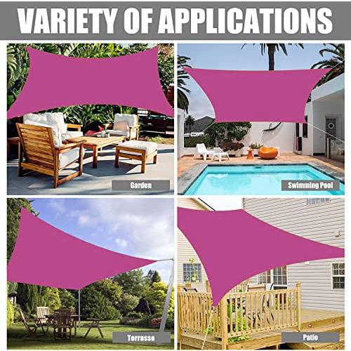 【並行輸入品】ZHhan Sun Shade Sail Waterproof Sunscreen 98% UV Block Garden Be_7