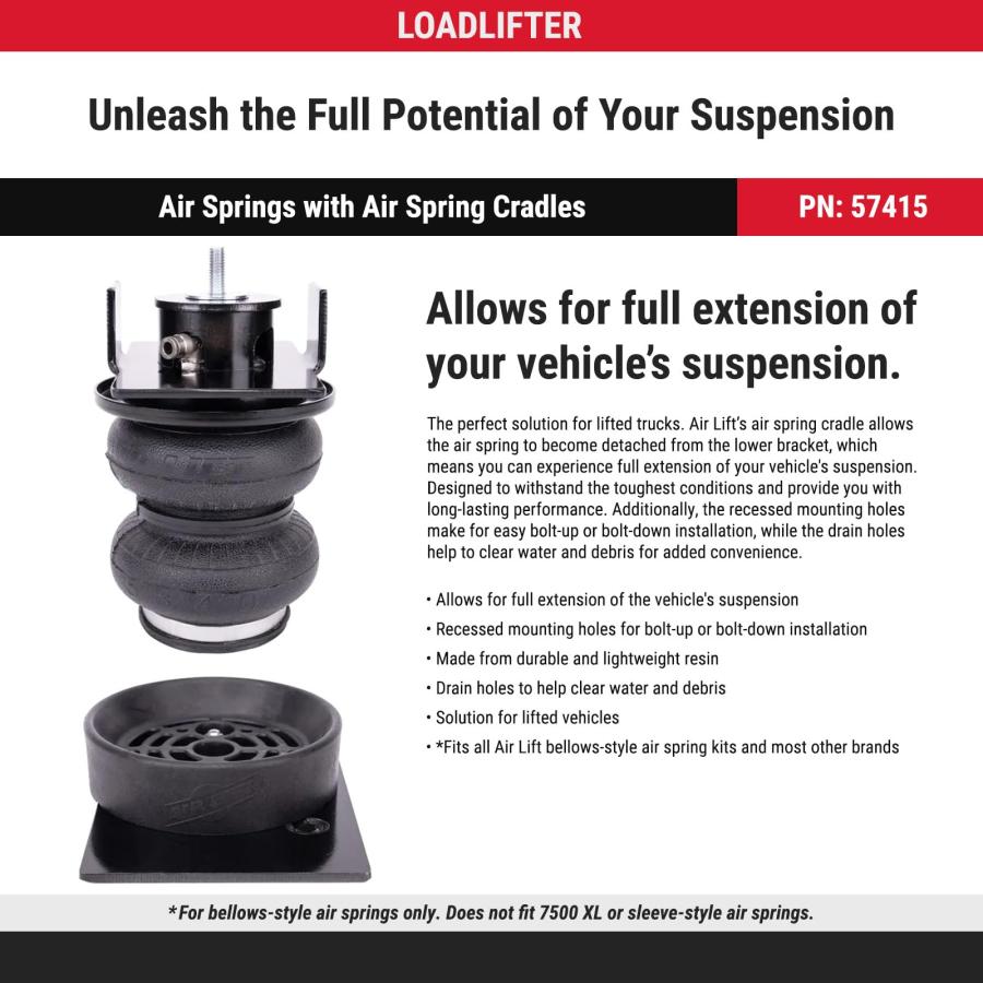 【並行輸入品】 TrendsAuto Air Lift LoadLifter Air Spring Kit with Cradles & Wir_6