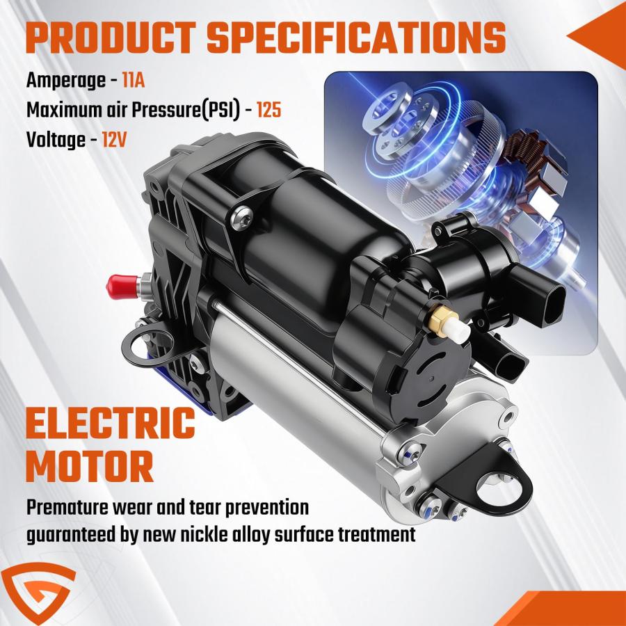 並行輸入品】 GEARMEISTER Air Suspension Compressor Pump Compatible