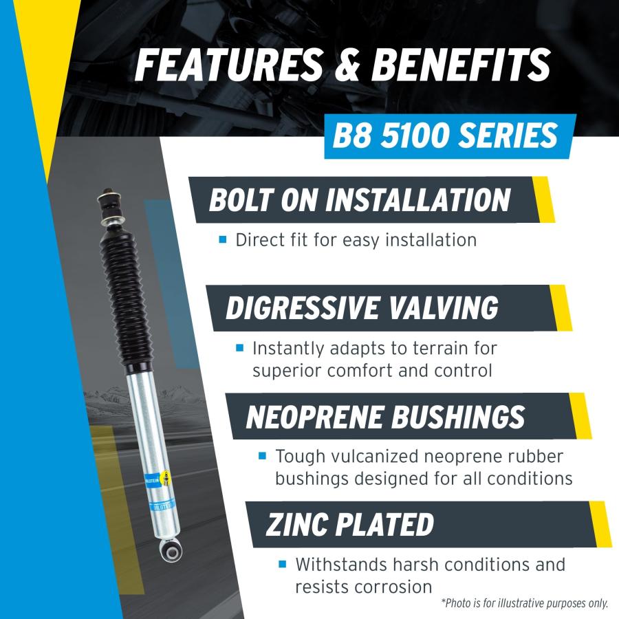 【並行輸入品】 Bilstein Pair of Rear B8 5100 Series Shocks Compatible with 2009の画像