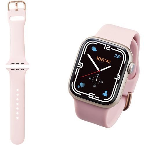 エレコム AW-41BDSCGPN Apple Watch 41 40 38mm バンド シリコン