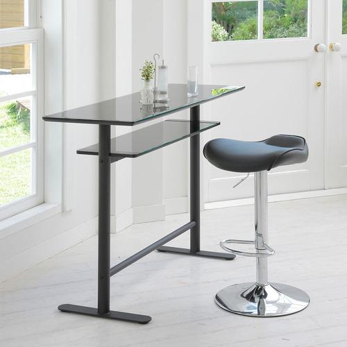 山電気 ADA3点セットパレングラス/カボーションルビー／グラスカウンター 大塚家具 あずま工芸 カウンターテーブル 「ロイス GCT-2519」 幅120cm