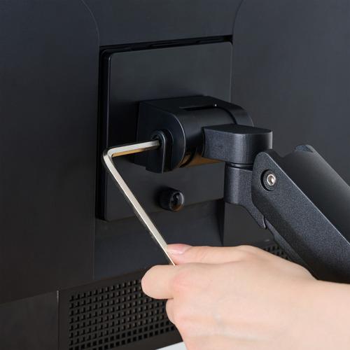 エレコム DPA-SL09BK モニターアーム シングル 支柱付 ガススプリング