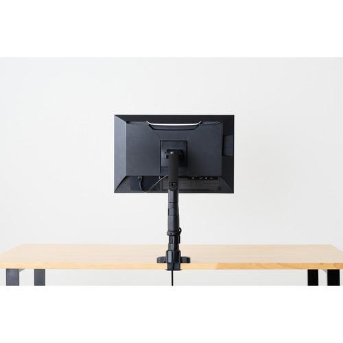 エレコム DPA-SL09BK モニターアーム シングル 支柱付 ガススプリング