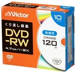 Victor(ビクター) VHW12NP10J2 繰り返し録画用 DVD-RW 2倍速 プリンタ