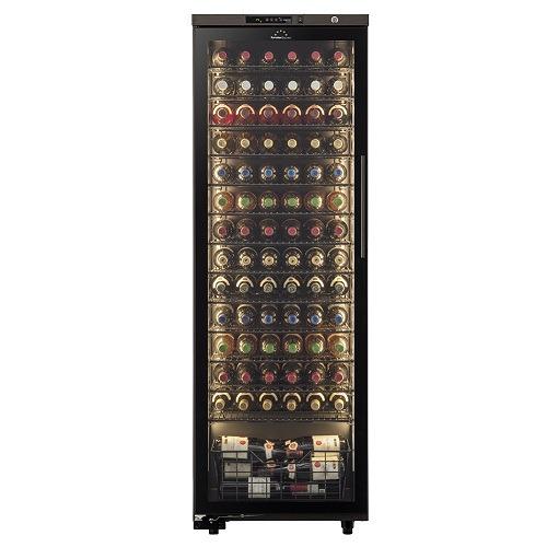 フォルスタージャパン ST-309GL(WK) ロングフレッシュ 日本製 90本収納 左開き 傾斜ラック 新冷媒 25年モデル  ウッドブラック フォルスタージャパン ST-309GL(WK) ロングフレッシュ 日本製 90本収納