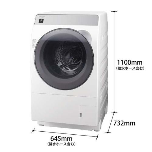 【無料長期保証】【推奨品】シャープ ES-K10B ドラム式洗濯乾燥機 (洗濯10.0kg・乾燥6.0kg・左開き) クリスタルホワイト｜best-tecc｜04