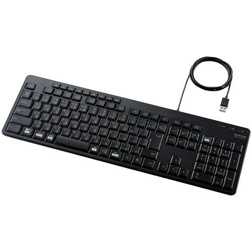 推奨品 エレコム Tk Fcm114skbk フルキーボード 有線 静音設計 抗菌 ブラック かわいい新作