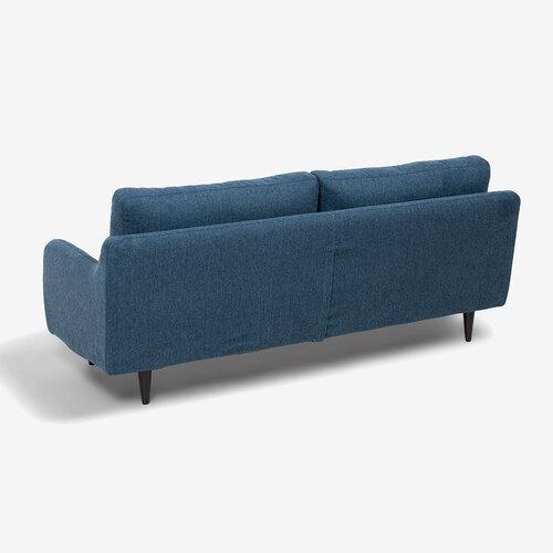 大塚家具 オリジナル ソファ 3人掛け「CAS-D」幅180cm 布#SPベルファストブルー 脚部ダークブラウン色_2