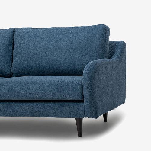 大塚家具 オリジナル ソファ 3人掛け「CAS-D」幅180cm 布#SPベルファストブルー 脚部ダークブラウン色_4