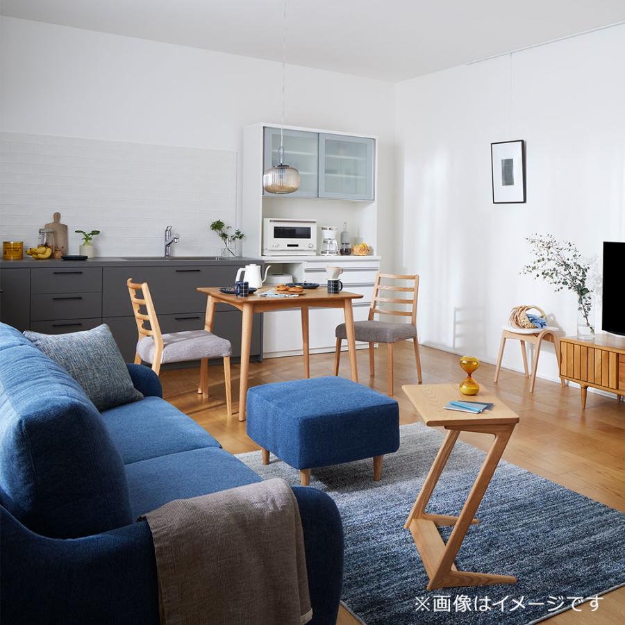 大塚家具 オリジナル ソファ 3人掛け「CAS-D」幅180cm 布#SPベルファストブルー 脚部ダークブラウン色_9
