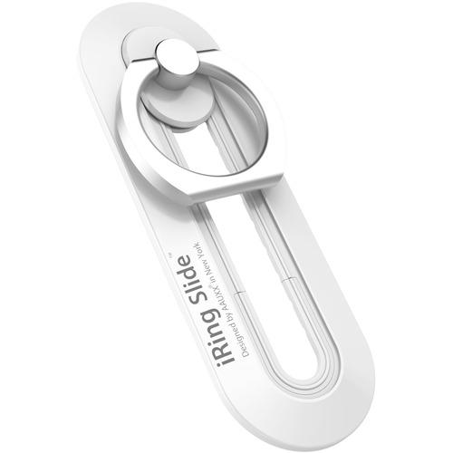ロジック IS2-PW スマホ タブレット落下防止リング&ポータブルスタンド AAUXX iRing スライド ホワイト IS2PW | 