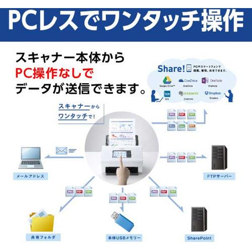 ブラザー ADS-4700W ドキュメントスキャナー 有線・無線LAN対応 40枚／分 タッチパネル ADF80枚 