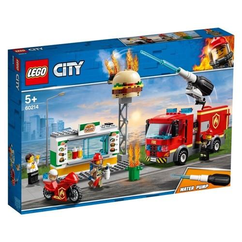 新品■送料無料■ レゴジャパン レゴ シティ 贈物 60214 ハンバーガーショップの火事