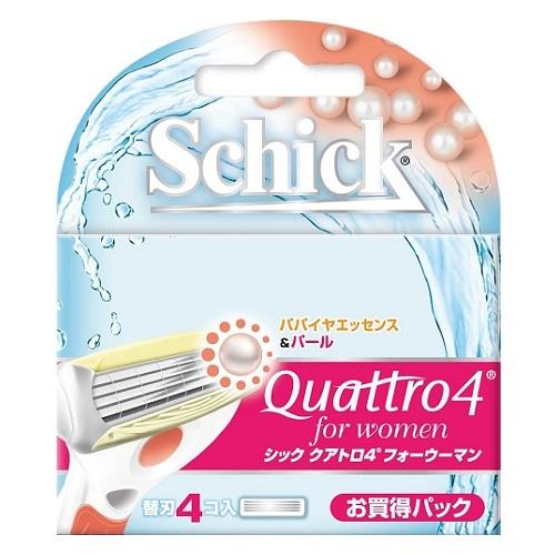 シック クアトロ (Schick Quatro) 4 フォーウーマン 替刃 (4コ入り)｜best-tecc