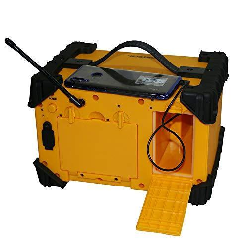 WINTECH AM/FM防塵防滴現場ラジオ GBR-3D IP54等級相当 イエロー FMワイドバンド対応 GBR