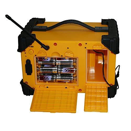 WINTECH AM/FM防塵防滴現場ラジオ GBR-3D IP54等級相当 イエロー FMワイドバンド対応 GBR