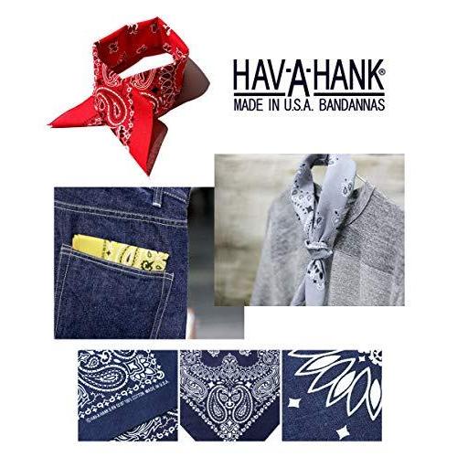 可愛いクリスマスツリーやギフトが 財布 帽子 ファッション小物 Hav A Hank ハバハンク Hav A Hank ハバハンク バンダナ 全30色 Made In Usa 55cm 55cm ペイズリー ヴィンテージ スカーフ ハンカチ アメリカ製