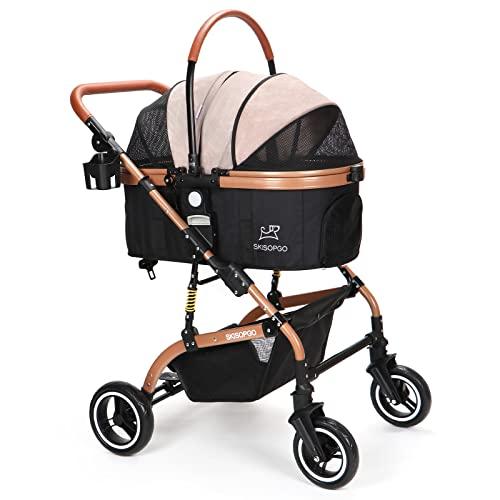 倉庫倉庫SKISOPGO 折りたたみ ペットカート 小型犬 中型犬 多頭飼い用