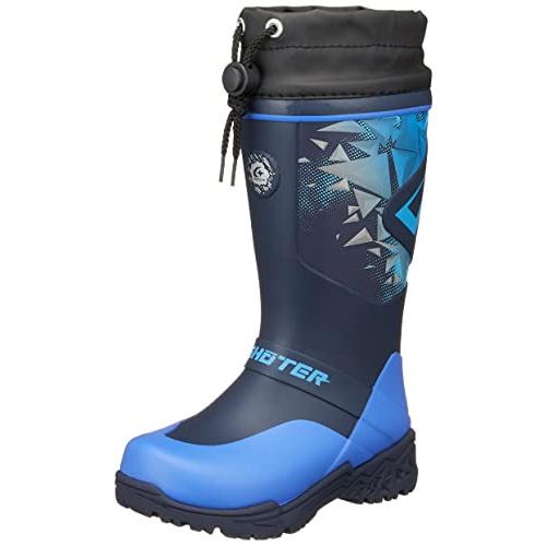 [スキルシューター] レインブーツ 長靴 ドローコード付 氷河スキル 17~25cm 男の子 SK0022R ブルー 24.0 cm 2E