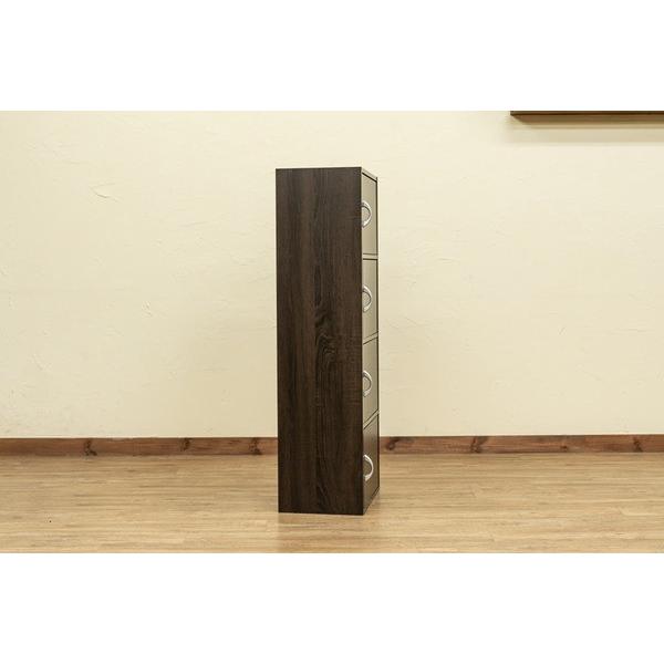 扉付きラック(扉付きカラーボックス) 〔4段〕 幅42cm×奥行29cm 取っ手/マグネット付き ホワイト(白) 送料無料〔代引不可〕|best-value|10