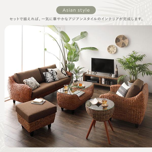 アジアンスタイル 木製ソファ 彫刻入り 開梱組立設置サービス付き〕 ソファ 約幅134cm 2人掛け ブラウン 木製