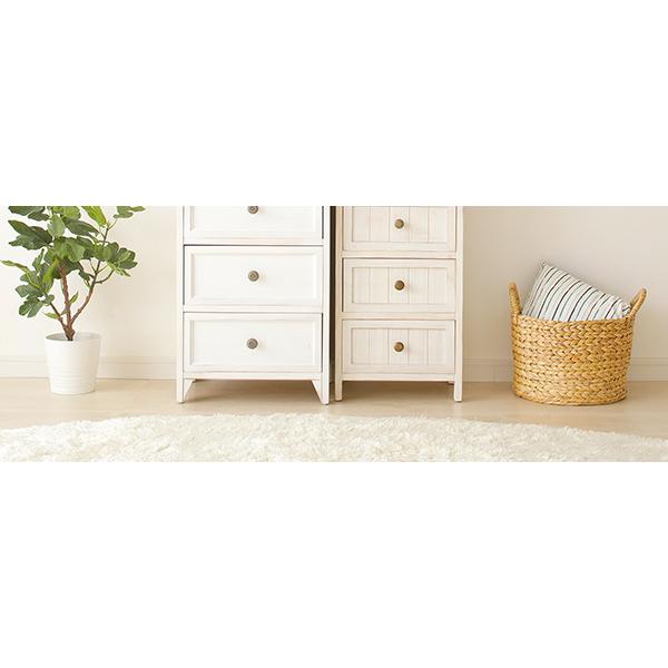 スリムチェスト 幅35cm 4段 アンティークホワイト リビング収納棚