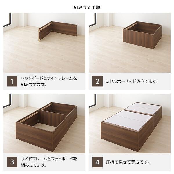 RASIK（ラシク） ベッド 大容量640L収納 シングル ベッドフレームのみ