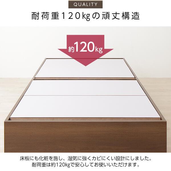 セミシングルベッド 収納640L 耐荷重120kg 定価21000円 値下げ済 12/28まで RASIK（ラシク） ベッド 大容量640L収納 シングル ベッドフレームのみ