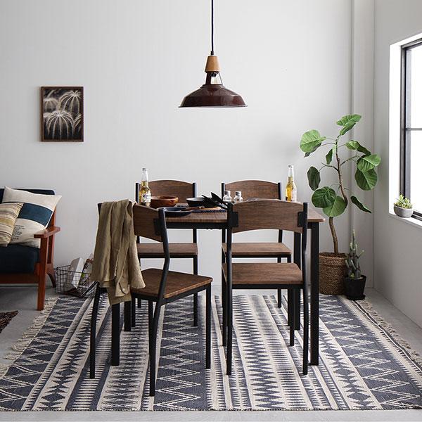 RASIK ダイニングテーブルセット 4人用 5点 テーブル チェア