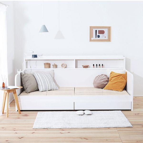 日本製 デイベッド すのこベッド シングル フレーム単品 収納