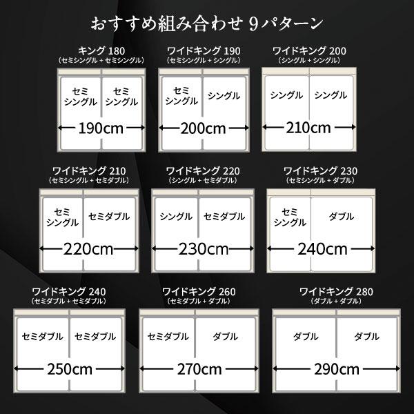 ベッド ワイドキング220（シングル+セミダブル） ベッドフレームのみ