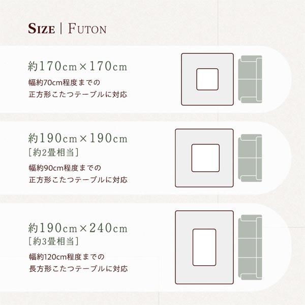 こたつ布団 単品 約190×240cm 洗える 薄型 軽量 マシュマロタッチ こたつ掛け布団 リビング ダイニング 送料無料の画像