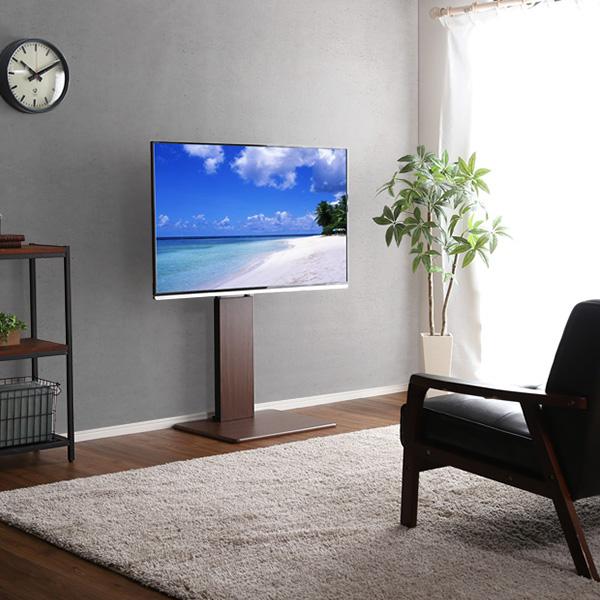 【美品送料込み】壁寄せテレビスタンド 240度スイングタイプ 壁寄せTVスタンド 棚付き・ハイタイプ 送料