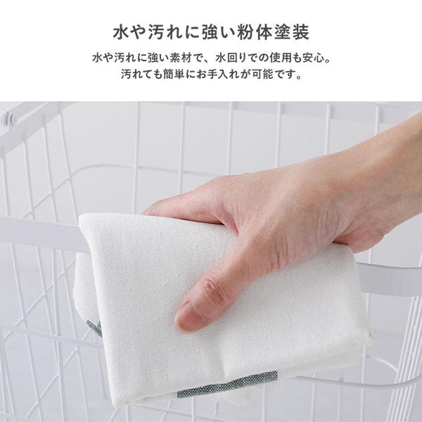 ランドリーラック 3段 スクエアタイプ 角型 着脱式 洗濯かご