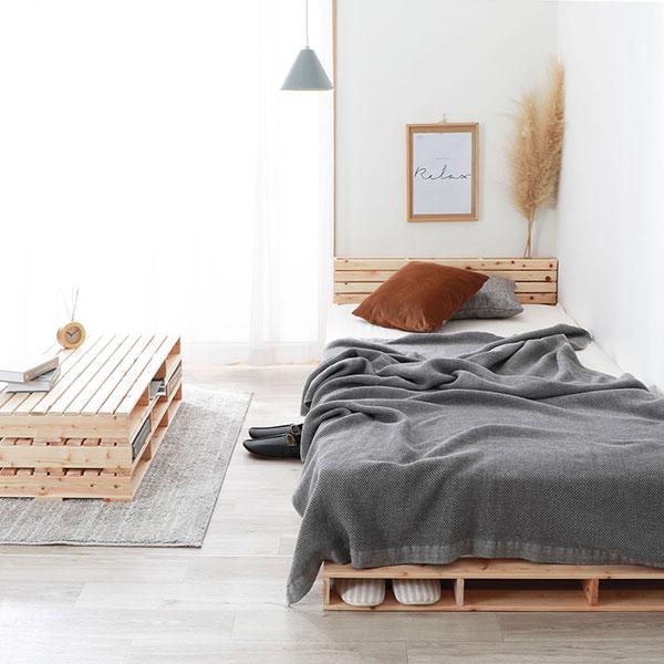 パレットベッド すのこベッド 通常すのこ・ハーフ4枚+シングル4枚 DIY