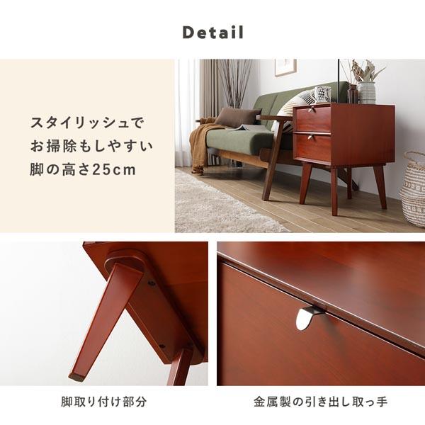 サイドテーブル 幅40×奥行40×高さ55cm 天然木 木製 チェスト