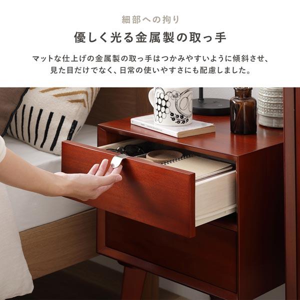 サイドテーブル 幅40×奥行40×高さ55cm 天然木 木製 チェスト