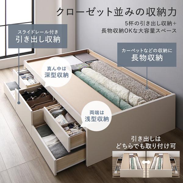 組立設置付き〕 収納ベッド シングル フレームのみ ヘッドレス 通常丈