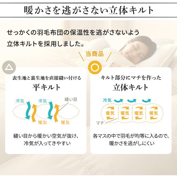 羽毛布団 掛け布団 シングル アイボリー ダウン50% 250dp パワーアップ