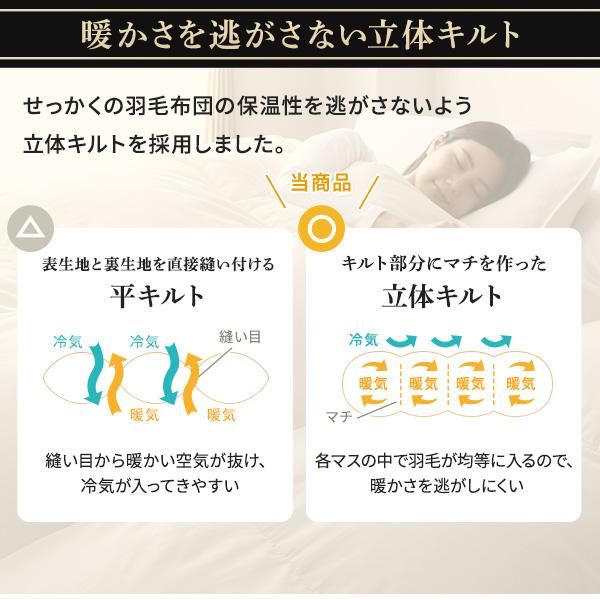 羽毛布団 掛け布団 ダブル ダウン90% 350dp パワーアップ加工 抗菌
