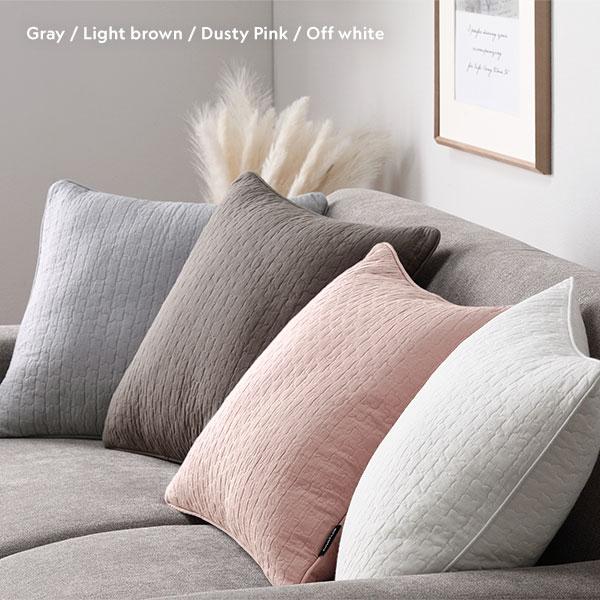 クッションカバー 単品 約45×45cm CLOUD柄 洗える 綿100% ファスナー