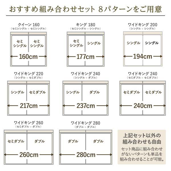 ベッド 連結ベッド ダブル ボンネルコイルマットレス付き グレージュ 低床 連結 ロータイプ LED 照明付き 棚付き 宮付き コンセント付き すのこ 木製 ローベ...｜best-value｜02