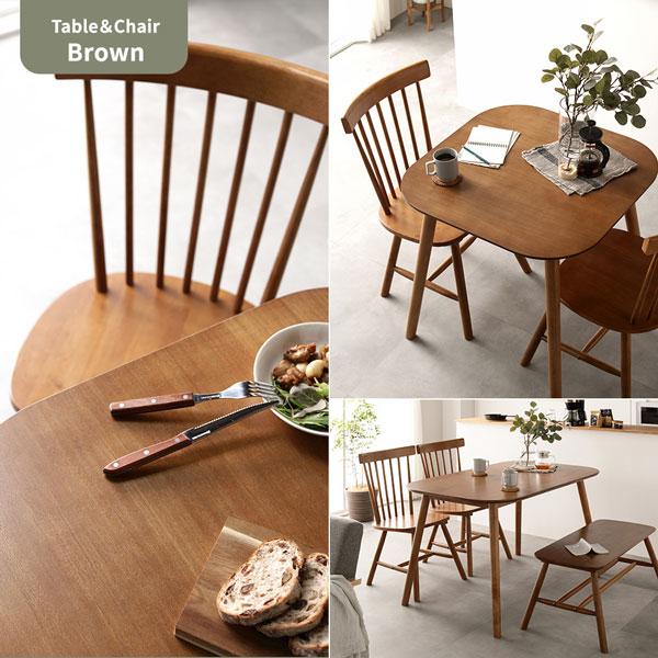 ダイニングテーブル 単品 約幅75cm 天然木 脚のみ取り付け リビング