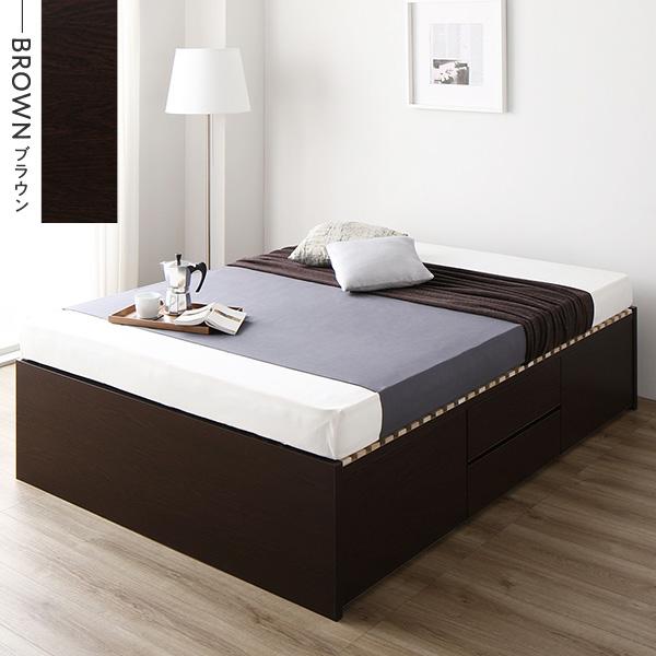 組立設置付き〕 収納 ベッド ダブル フレームのみ AAB 引き出し ヘッド