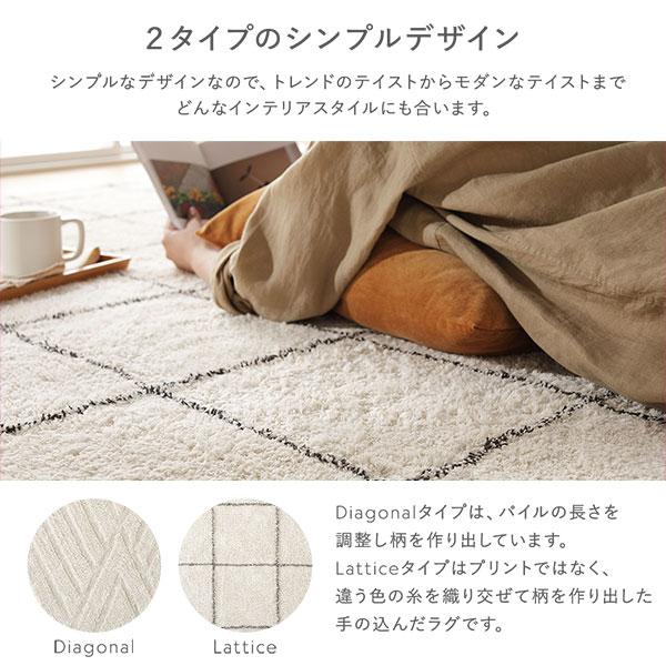 ラグ マット 絨毯 約130×190cm 天然素材 インド綿 100％ コンパクト 折りたたみ可 オールシーズン可 通気性 吸水性 保温性 ラティス Lattice 送料無料_8
