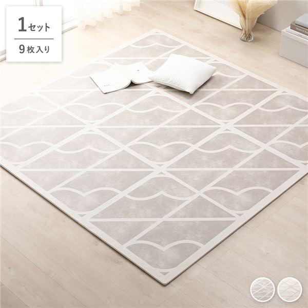 ジョイントマット 約60×60×1.2cm 9枚入 9枚×1セット 洗える 端パーツ付